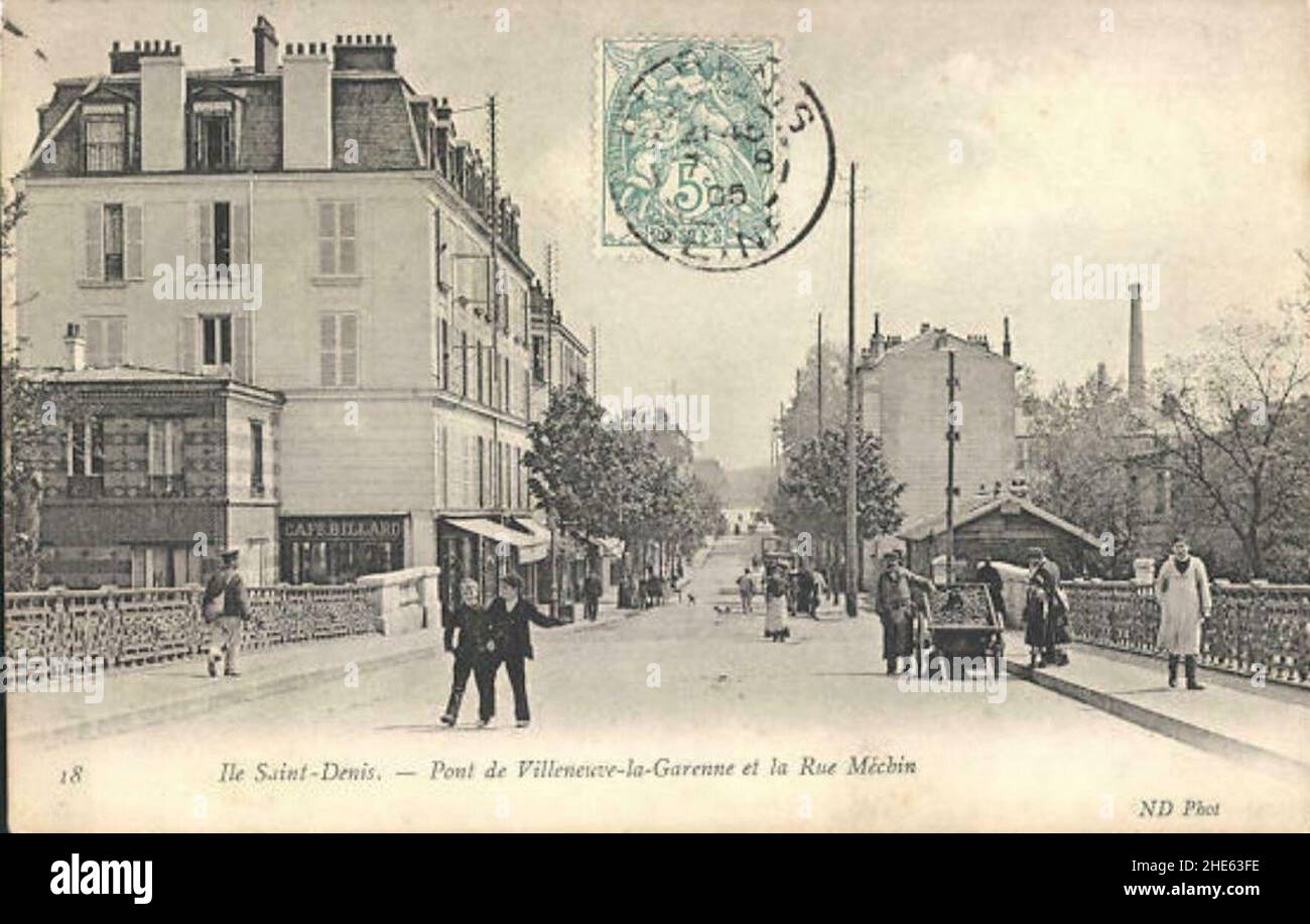 SaintDenis.Ile SaintDenis.Pont de VilleneuvelaGarenne.Rue Méchin