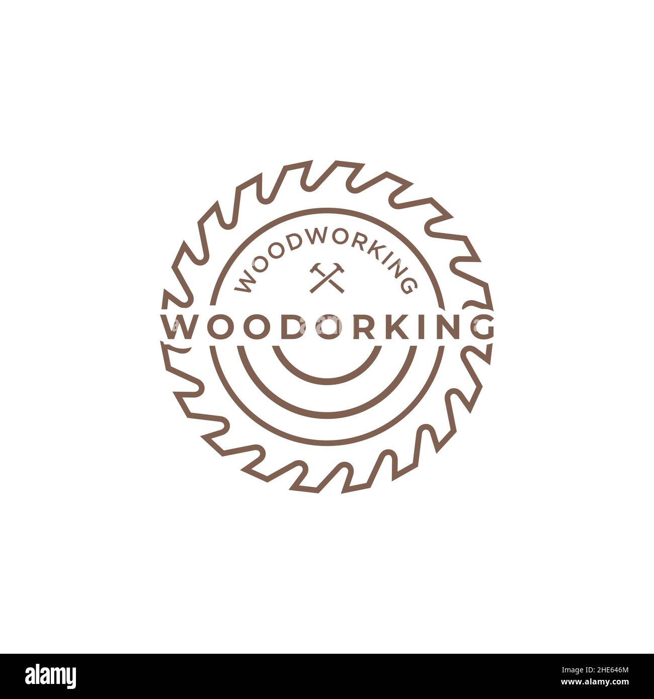 woodworking logo design concept. vector illustration Stock Vector Image
