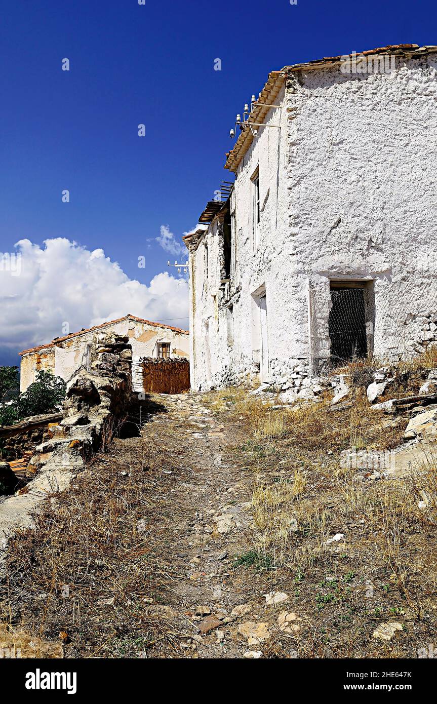 Decaying neighborhood of Alquife in Granada. Stock Photo