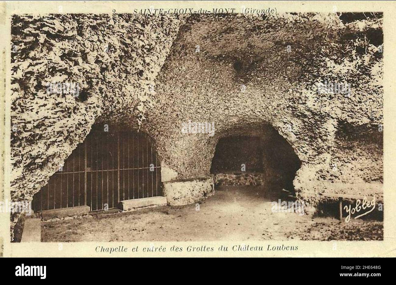 Sainte-Croix-du-Mont - château Loubens grottes 3 Stock Photo - Alamy