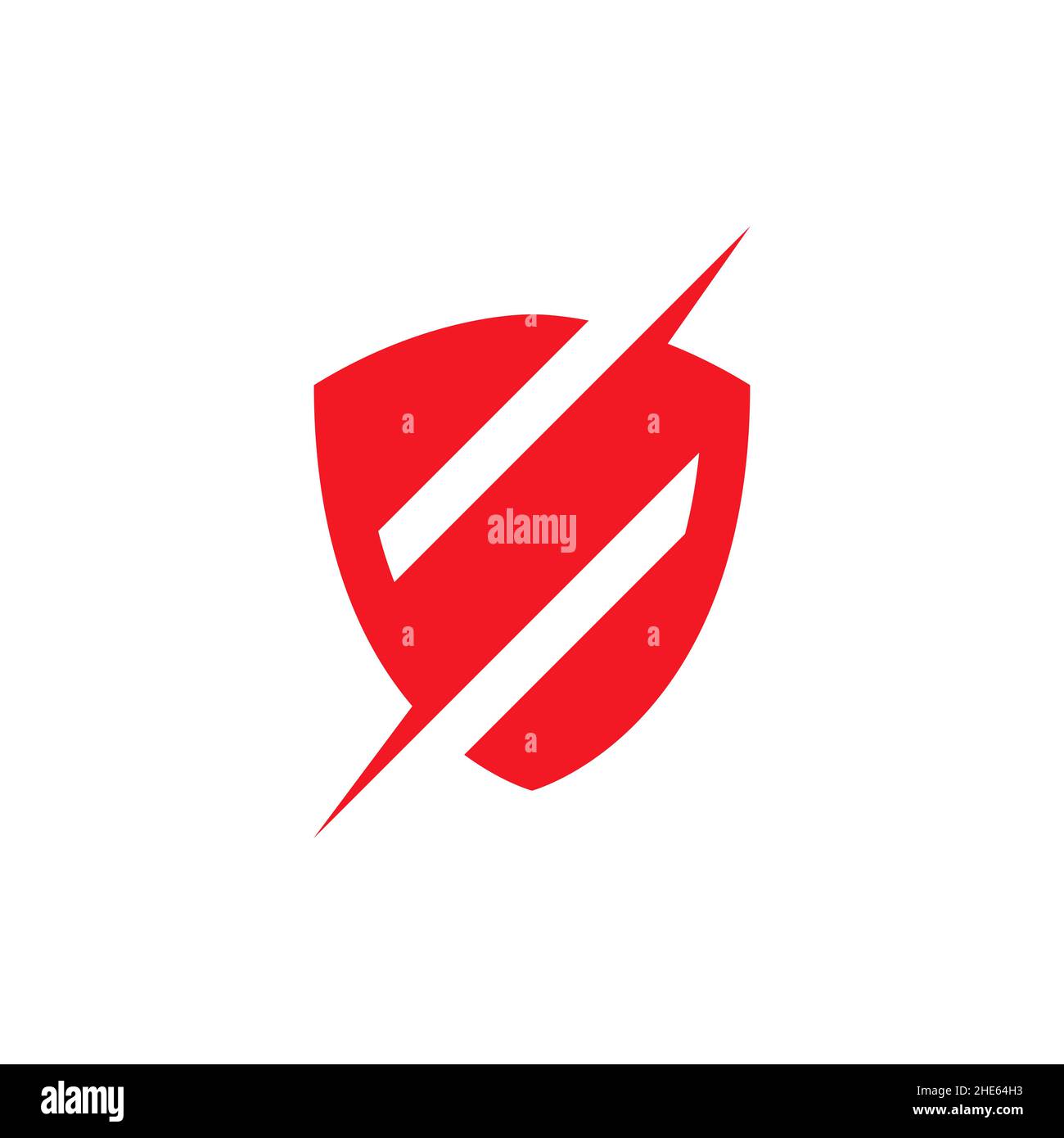 abstract shield letter S logo design concept. Stock Vector