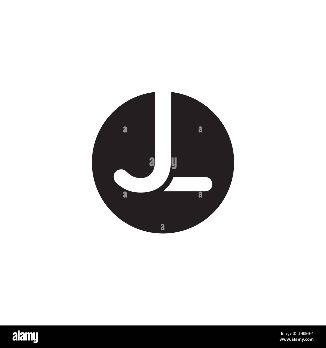 circle JL logo design vector illustration. Stock Vector