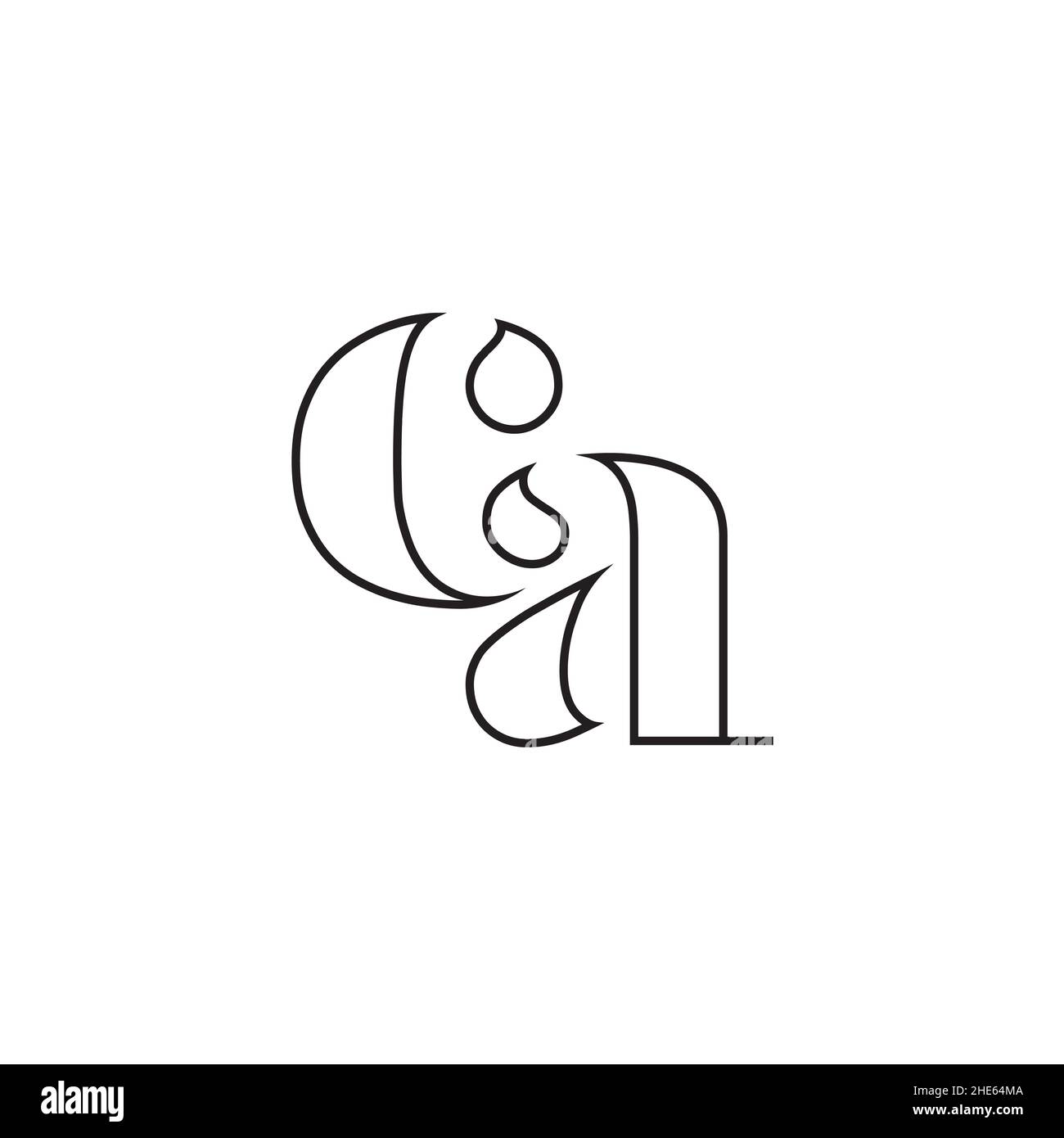 abstract line letter CA logo isolated on white background Stock Vector ...