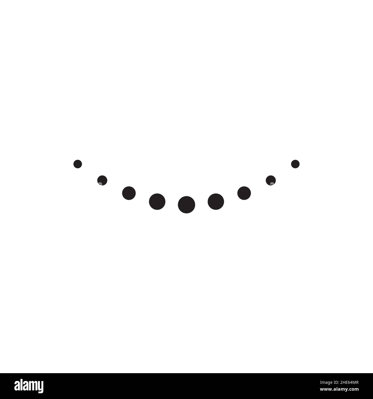 dot necklace icon vector isolated on white background. Stock Vector