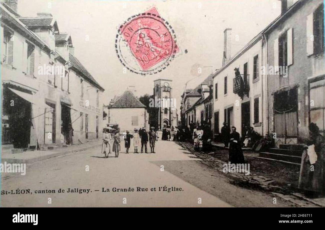 Saint-Léon (Allier) - bourg 1. Stock Photo