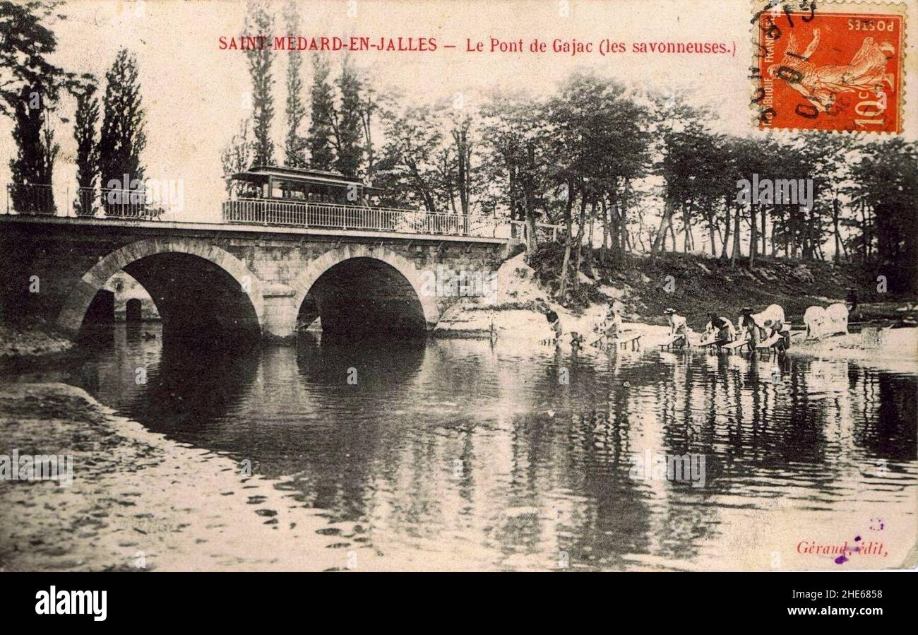 Saint-Médard-en-Jalles - pont de Gajac. Stock Photo