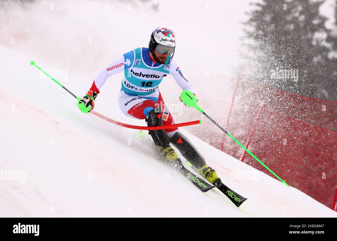 Alpine Skiing - FIS Alpine Ski World Cup - Men's Slalom - Adelboden,  Switzerland - January 9, 2022 Switzerland's Luca Aerni in action during the  the first run REUTERS/Denis Balibouse Stock Photo - Alamy