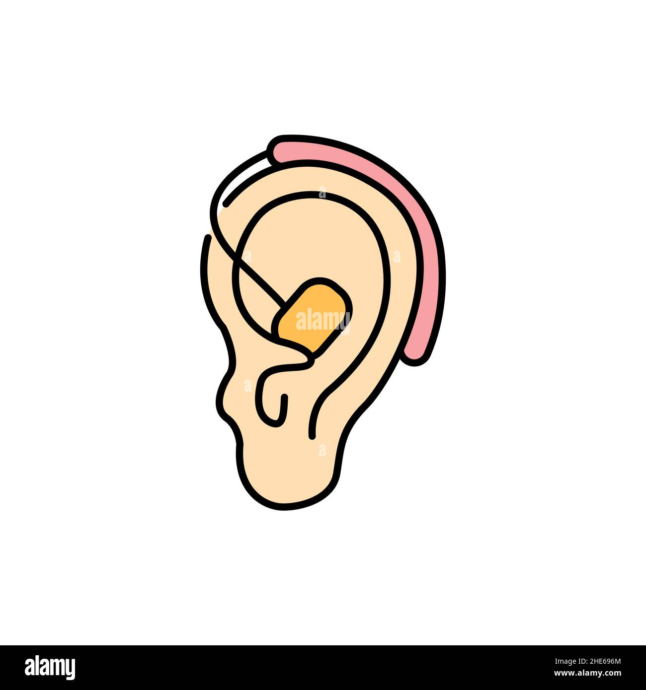 Ear diseases Stock Vector Images - Alamy