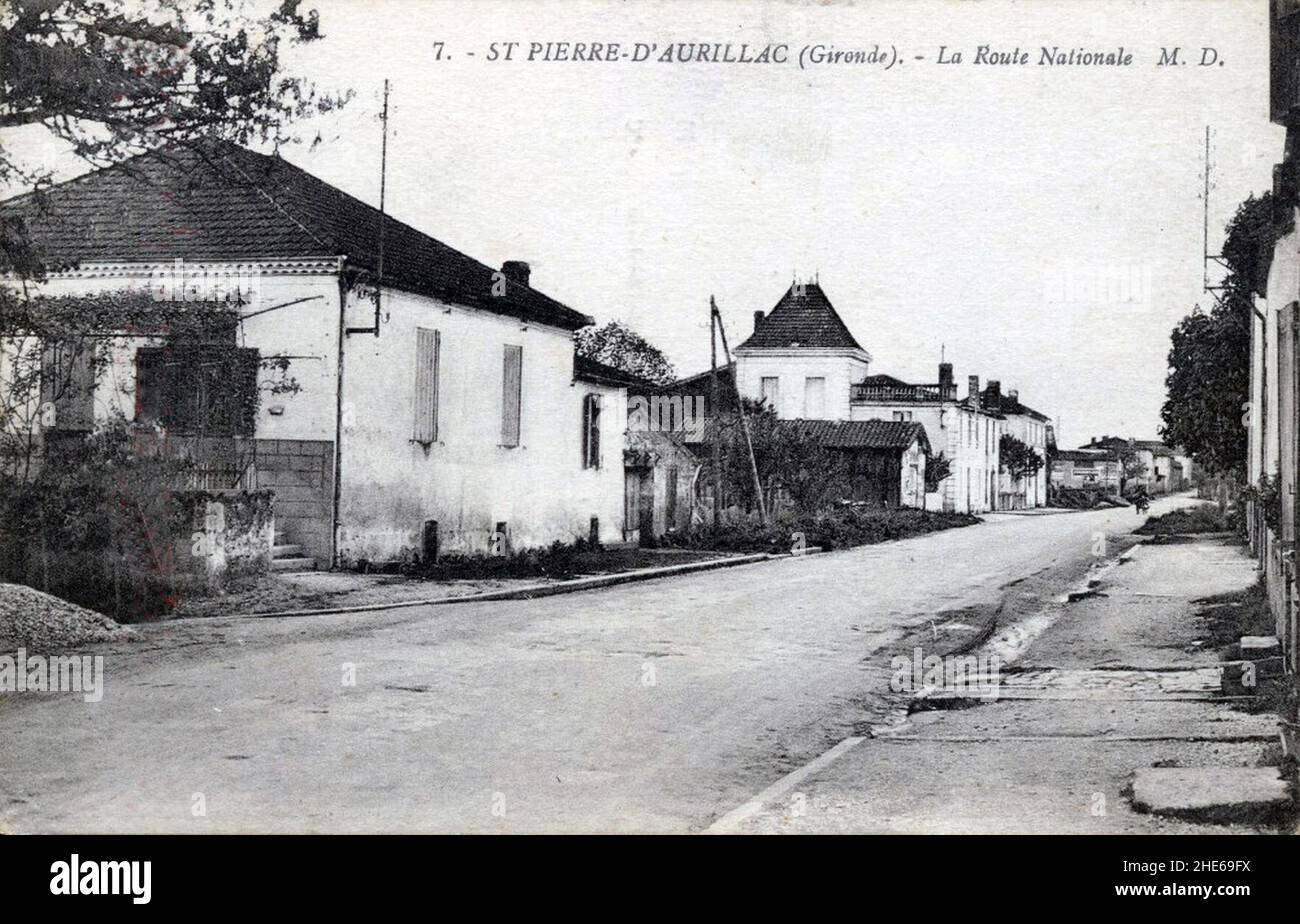 Saint-Pierre-d'Aurillac - Route nationale 6. Stock Photo