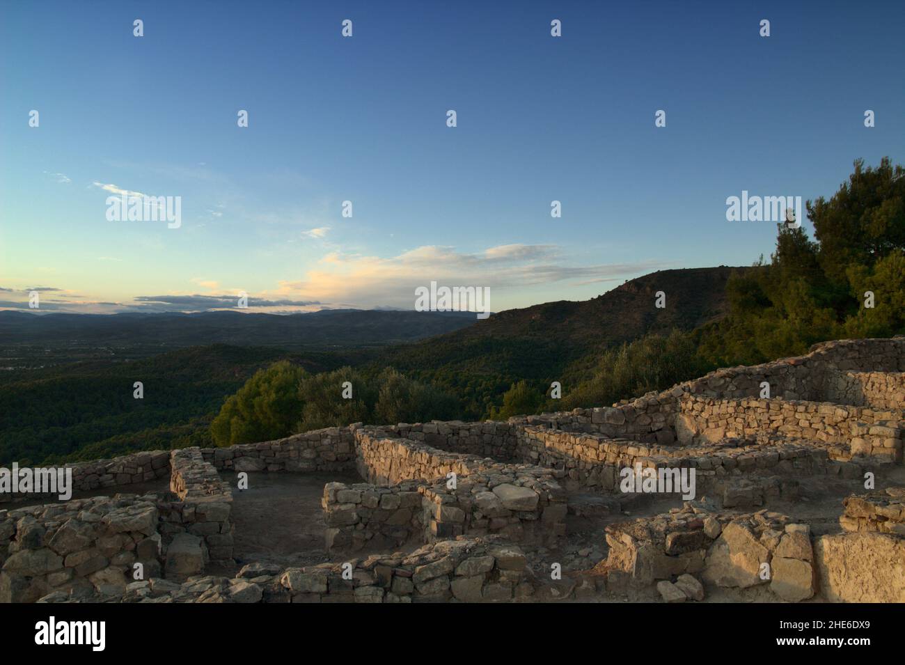 Puntal dels Llops, remains of a small Iberian hilltop fort from fifth ...