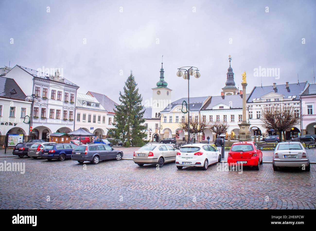 The Mirove Square in Usti nad Orlici, Czech Republic, January 5, 2022.  (CTK Photo/Libor Sojka) Stock Photo
