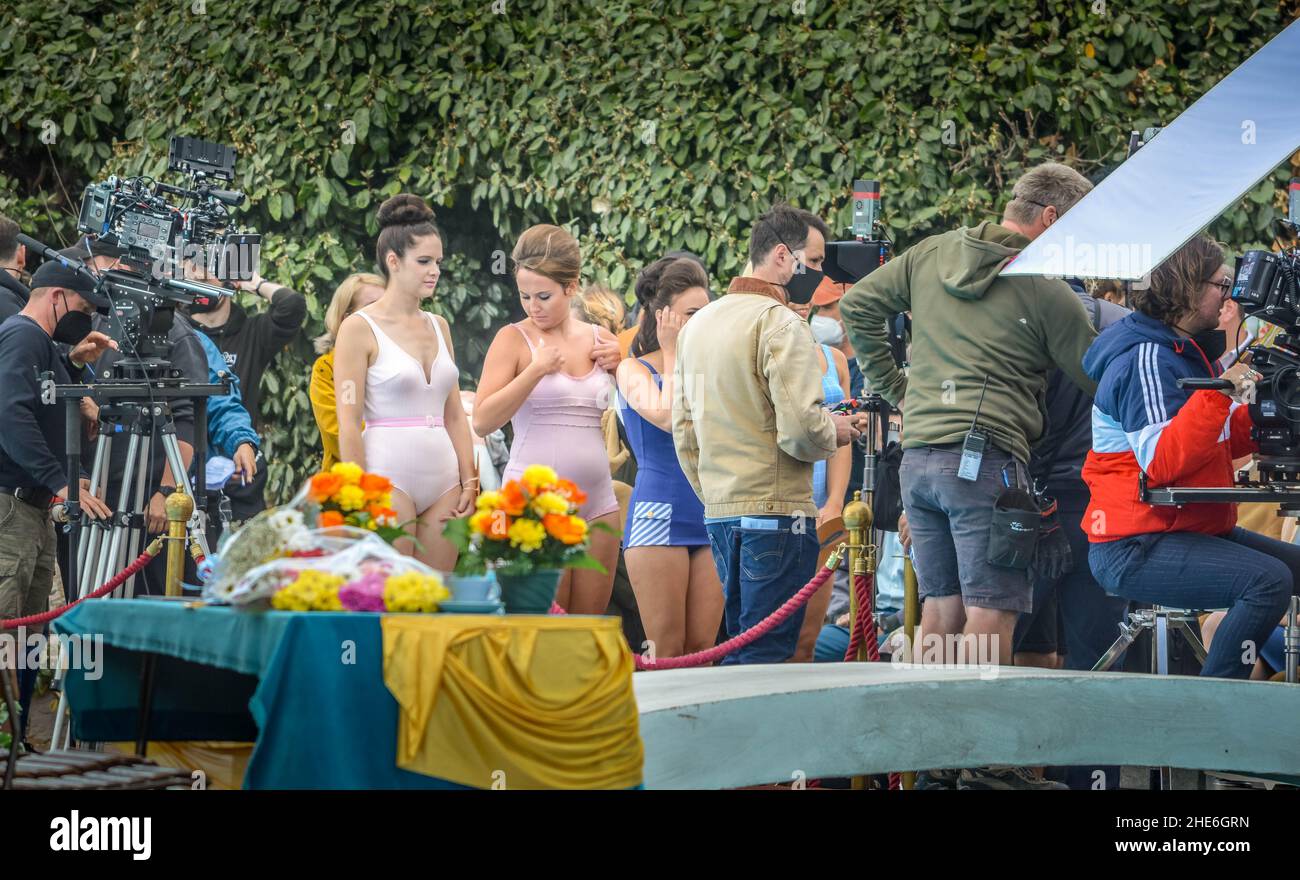 Filming the Sky TV show based on the book Funny Girl Stock Photo