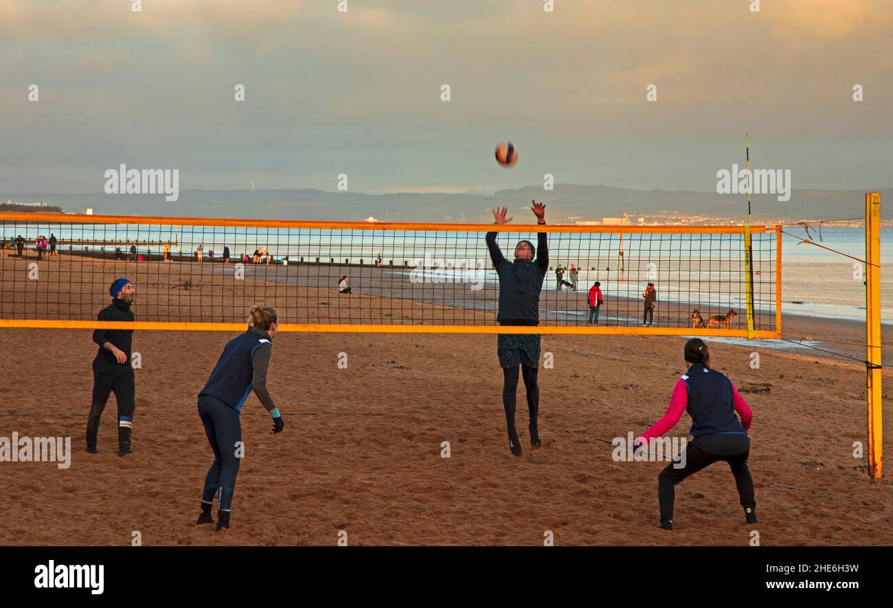 Portobello, Edinburgh, Scotland, UK 9th January 2022. Cool bright