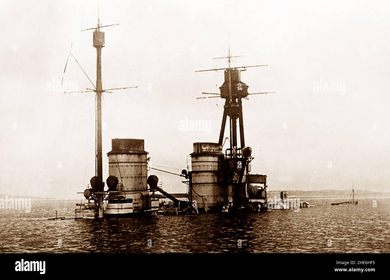 SMS Hindenburg, Scapa Flow, 21st June 1919 Stock Photo