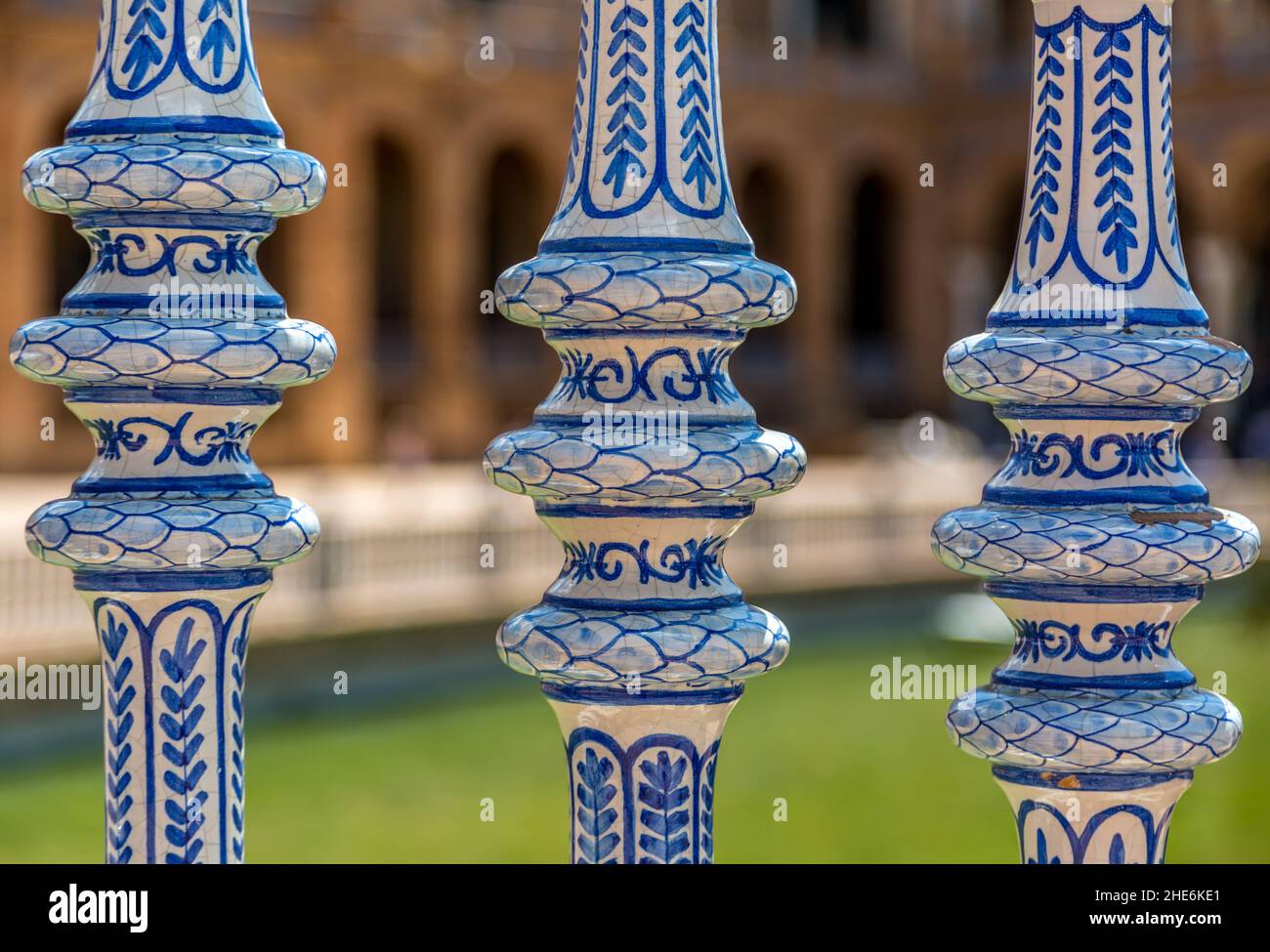The beautifully painted ceramics found in the Plaza de España, Seville