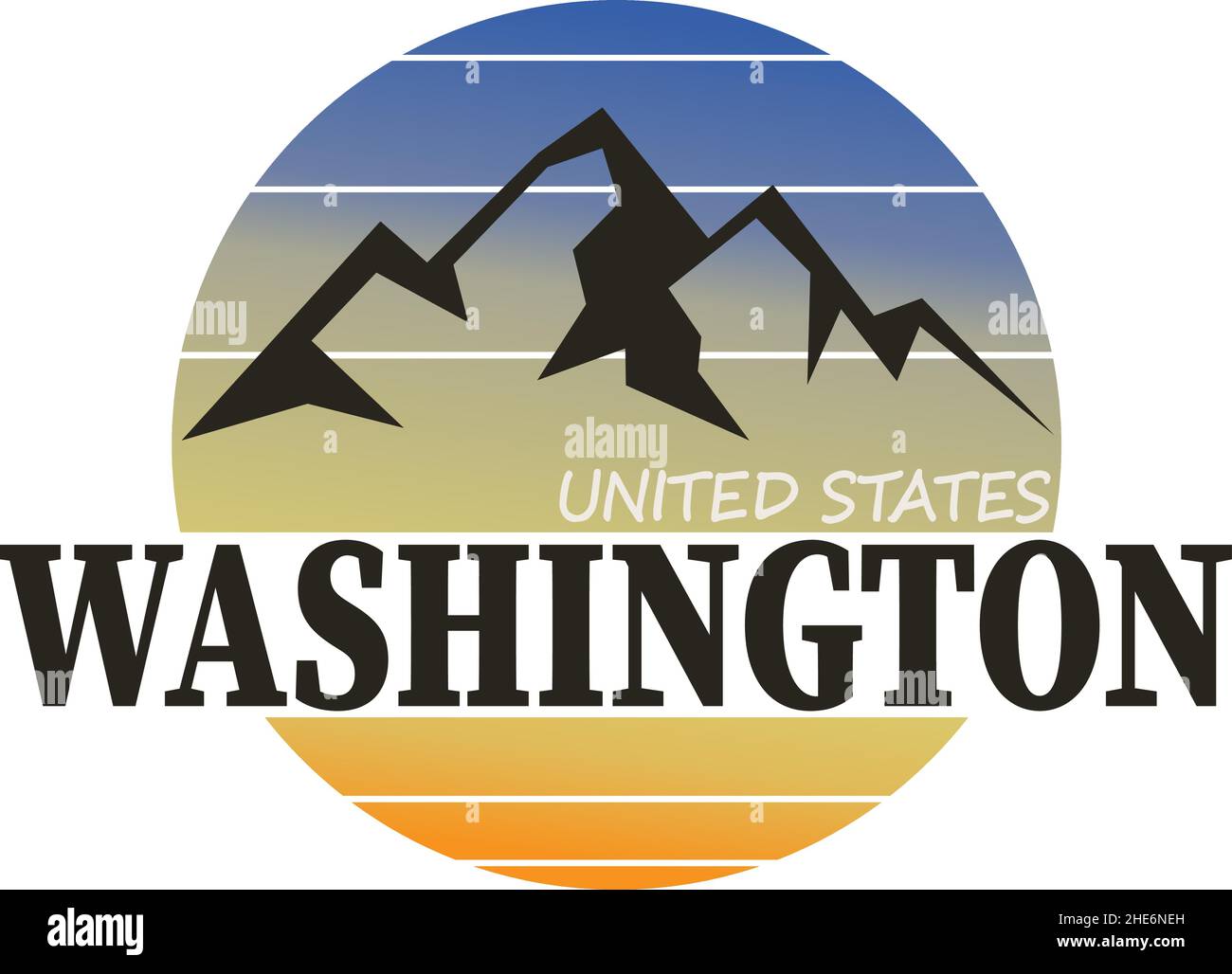 Cascade Mountain Range Silhouette