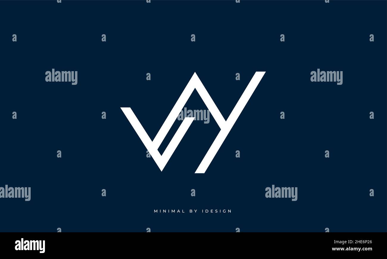 Alphabet letter icon logo VY Stock Vector