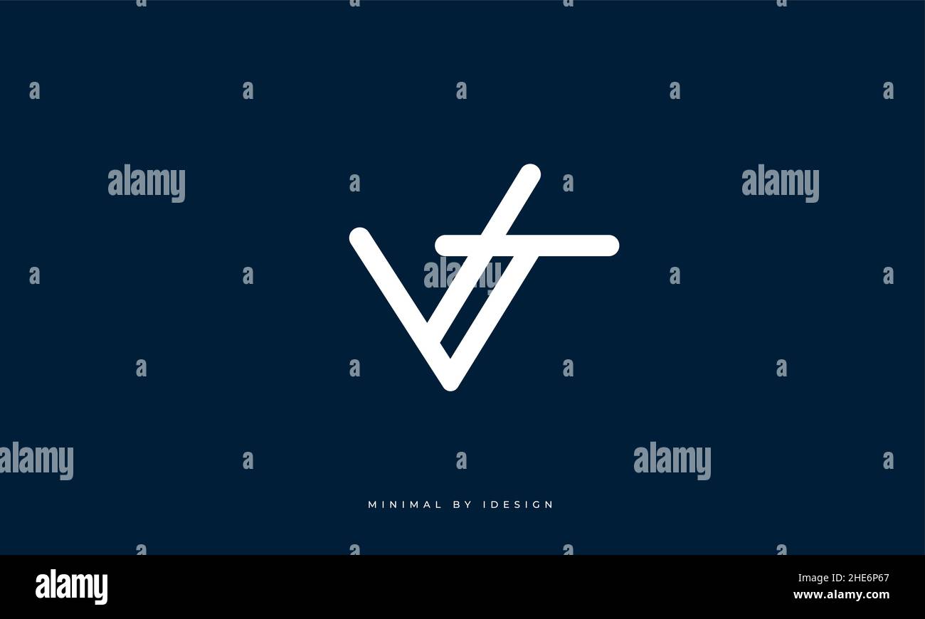 Alphabet letter icon logo VT Stock Vector