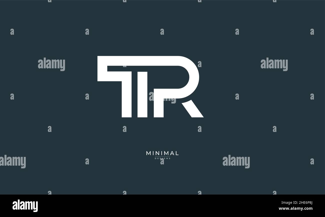 Alphabet letter icon logo TR Stock Vector