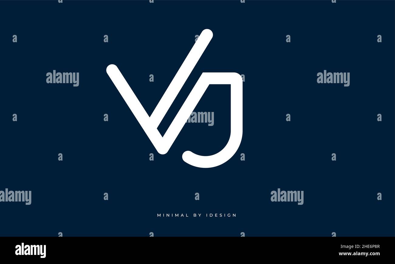 Alphabet letter icon logo VJ Stock Vector