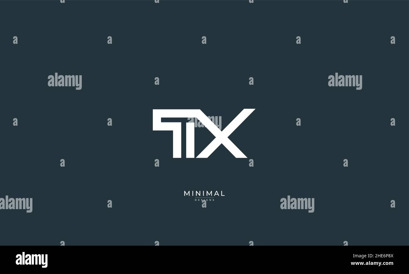 Alphabet letter icon logo TX Stock Vector