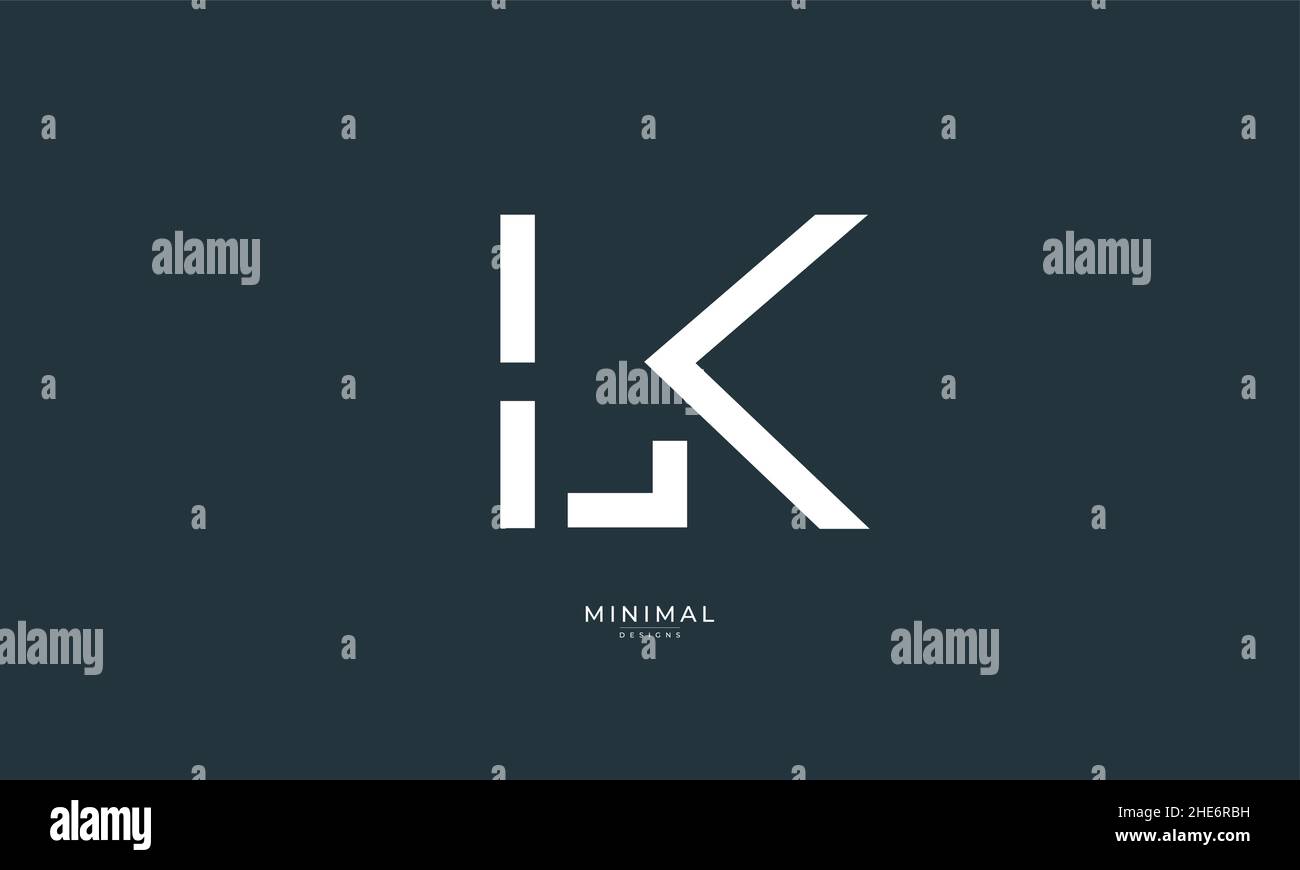 Alphabet letter icon logo LK Stock Vector