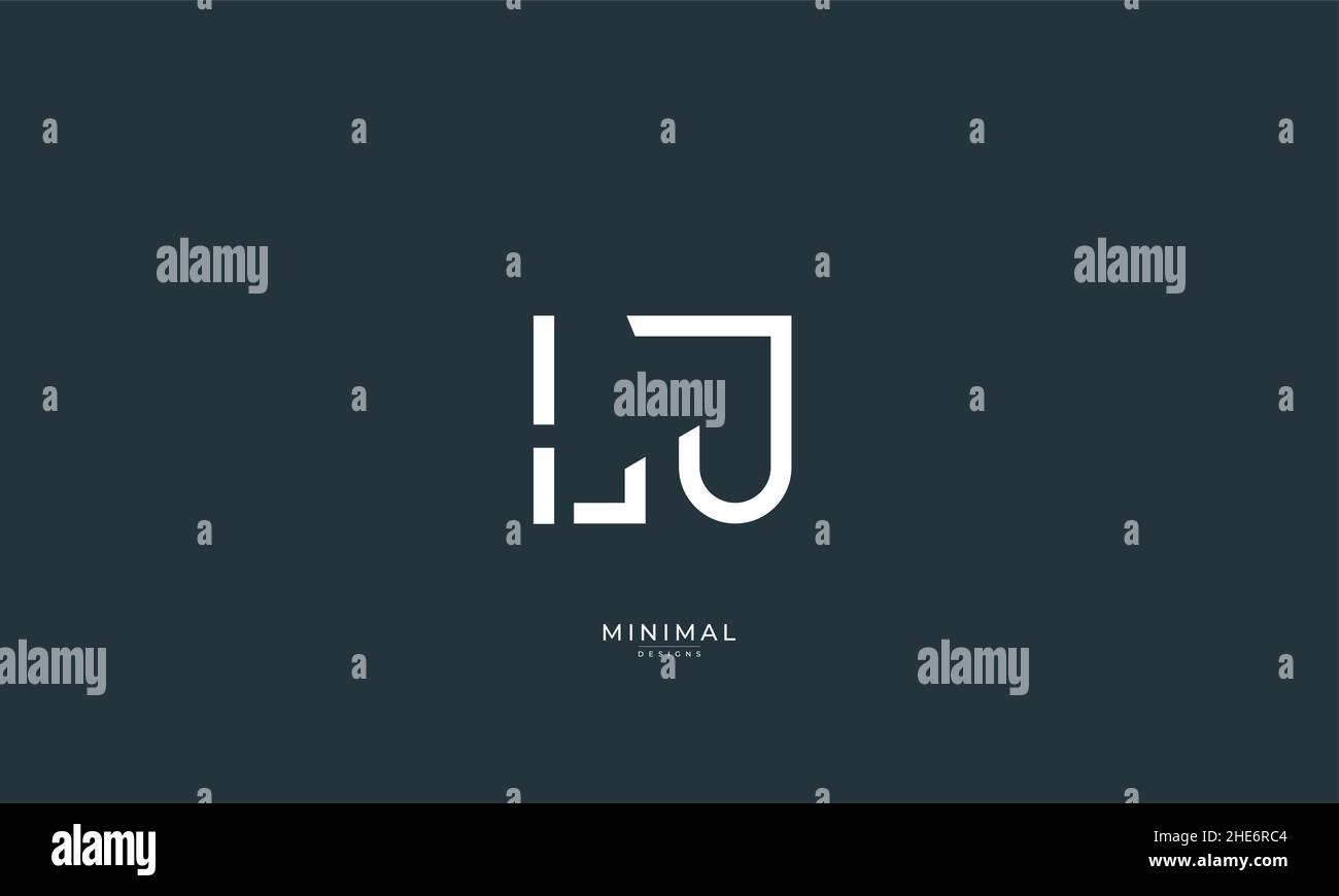 Alphabet letter icon logo LJ Stock Vector