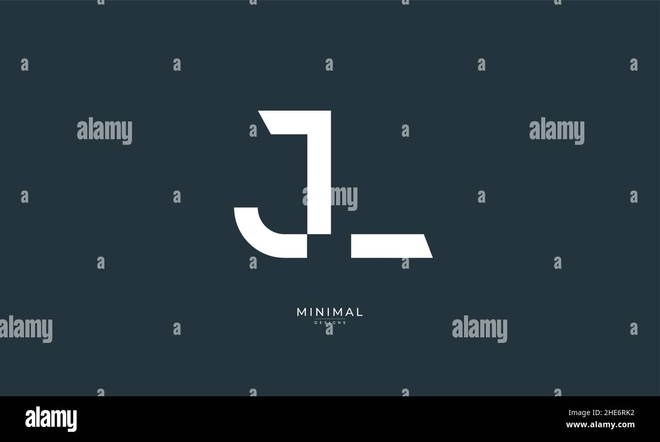 Alphabet letter icon logo JL Stock Vector