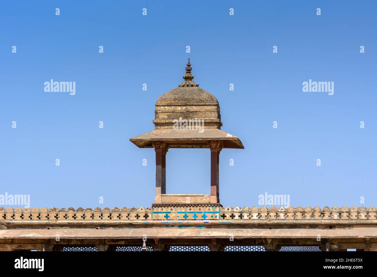 Jehangir Mahal Palace, Orchha Fort, Orchha (or Urchha), Tikamgarh district, Madhya Pradesh, India, South Asia Stock Photo