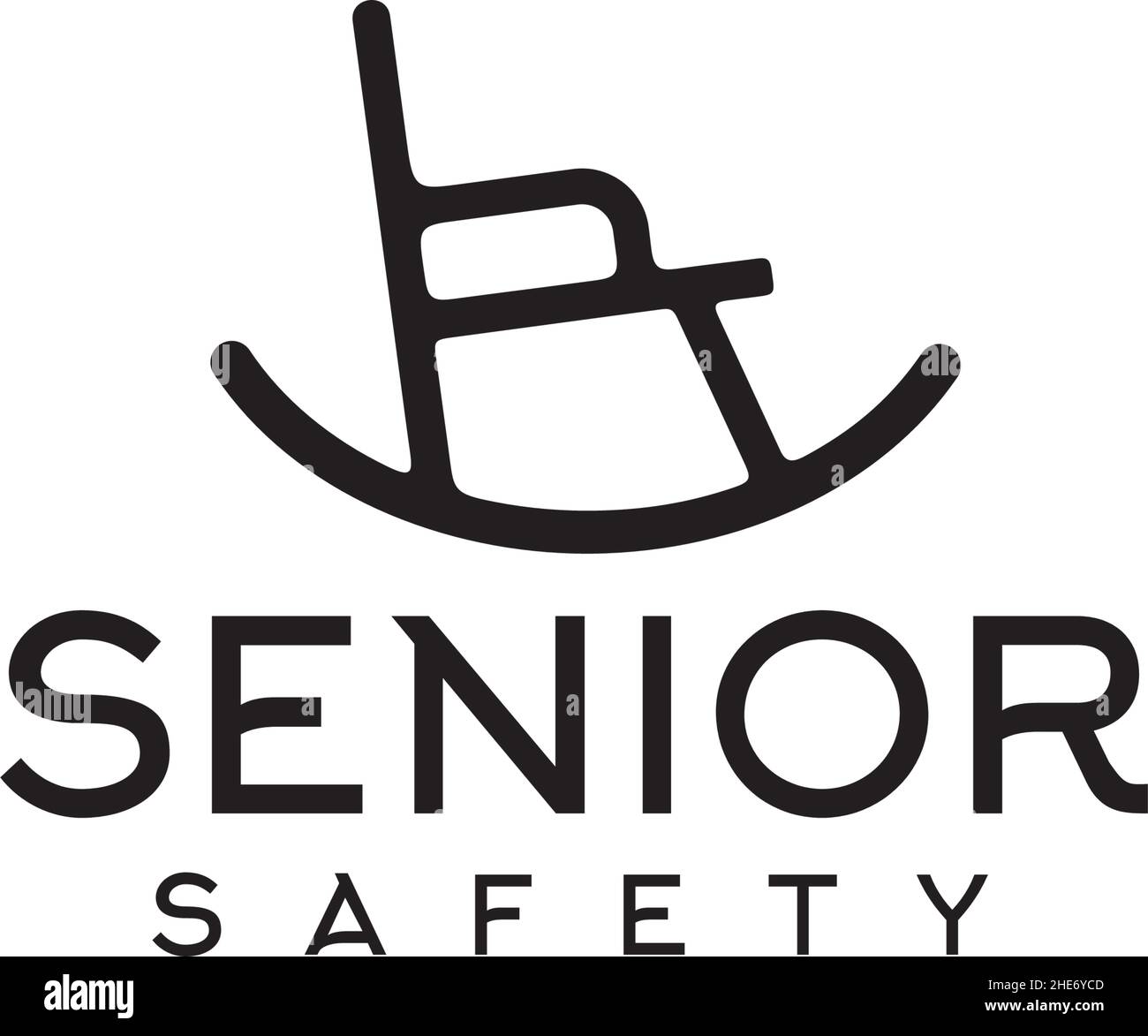 black simple classic rocking chair vector logo design Stock Vector Image & Art Alamy