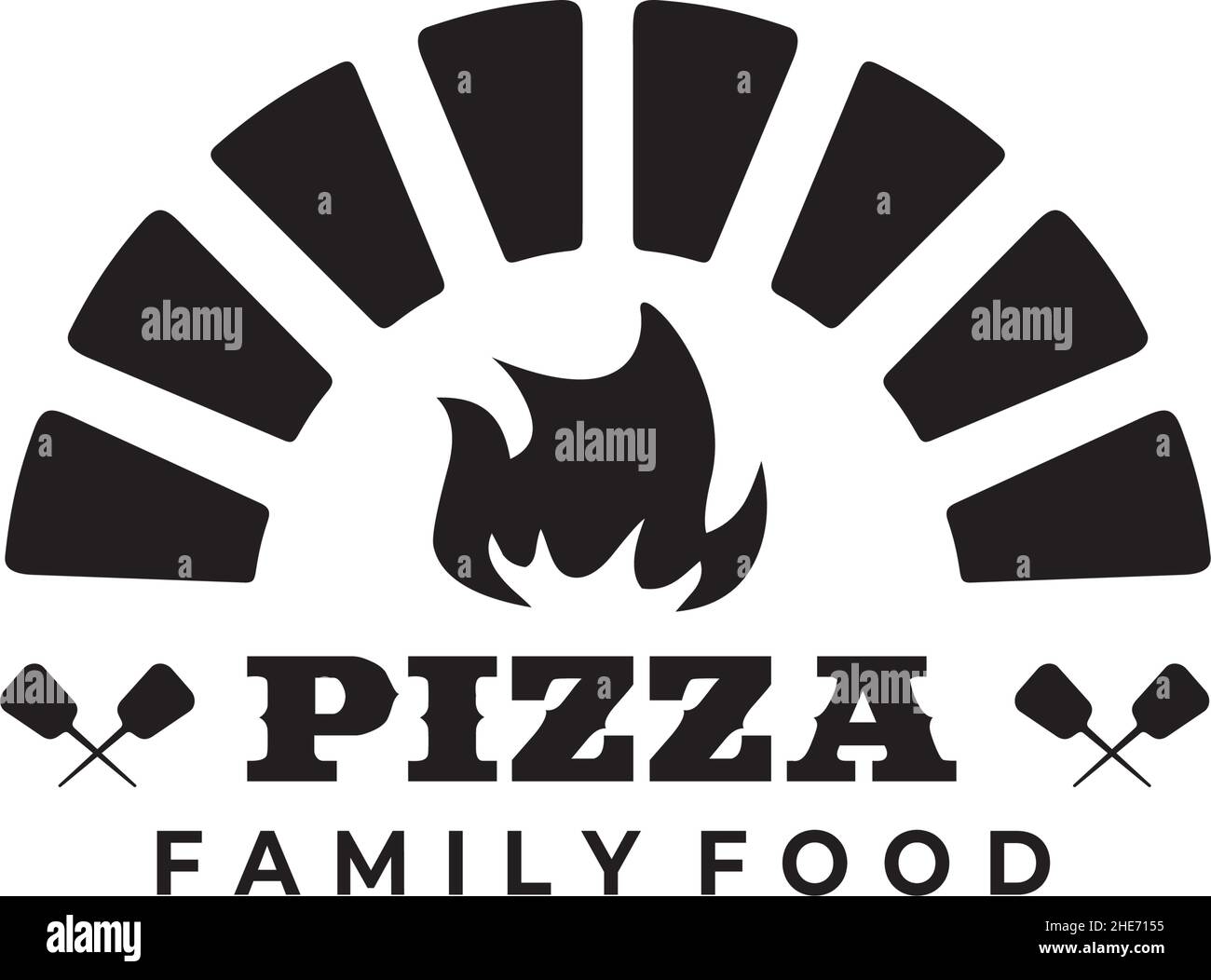 Black crossed pizza peel vector logo design Stock Vector Image & Art Alamy