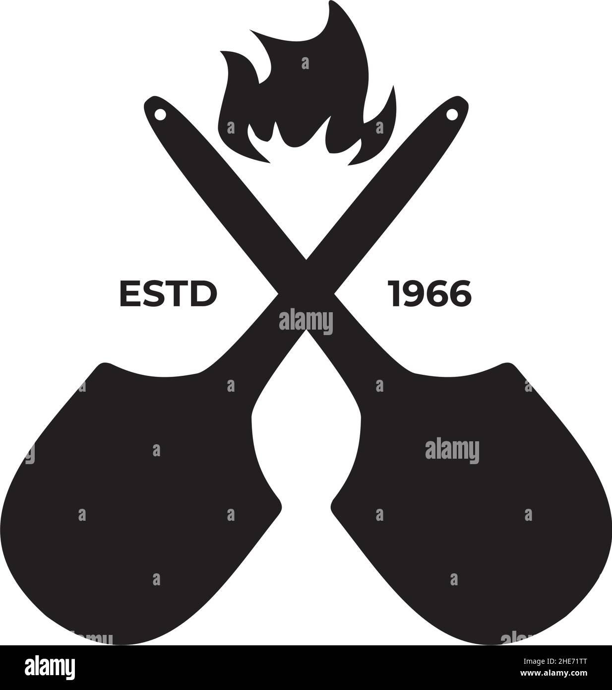 Black crossed pizza peel vector logo design Stock Vector Image & Art Alamy