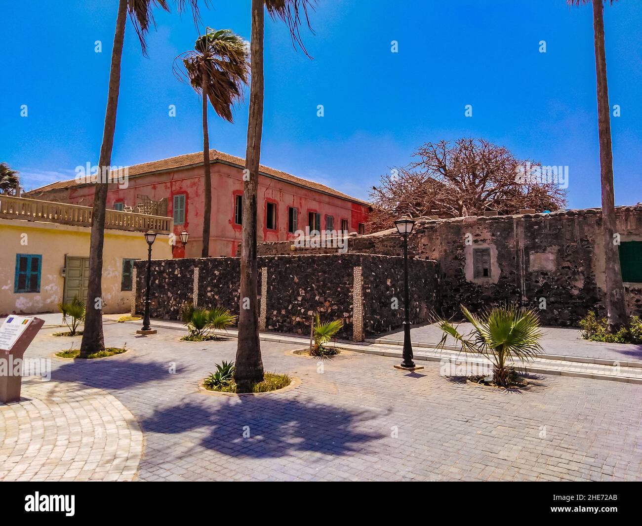 Traditional architecture from island of Goree near Dakar in Senegal Stock Photo