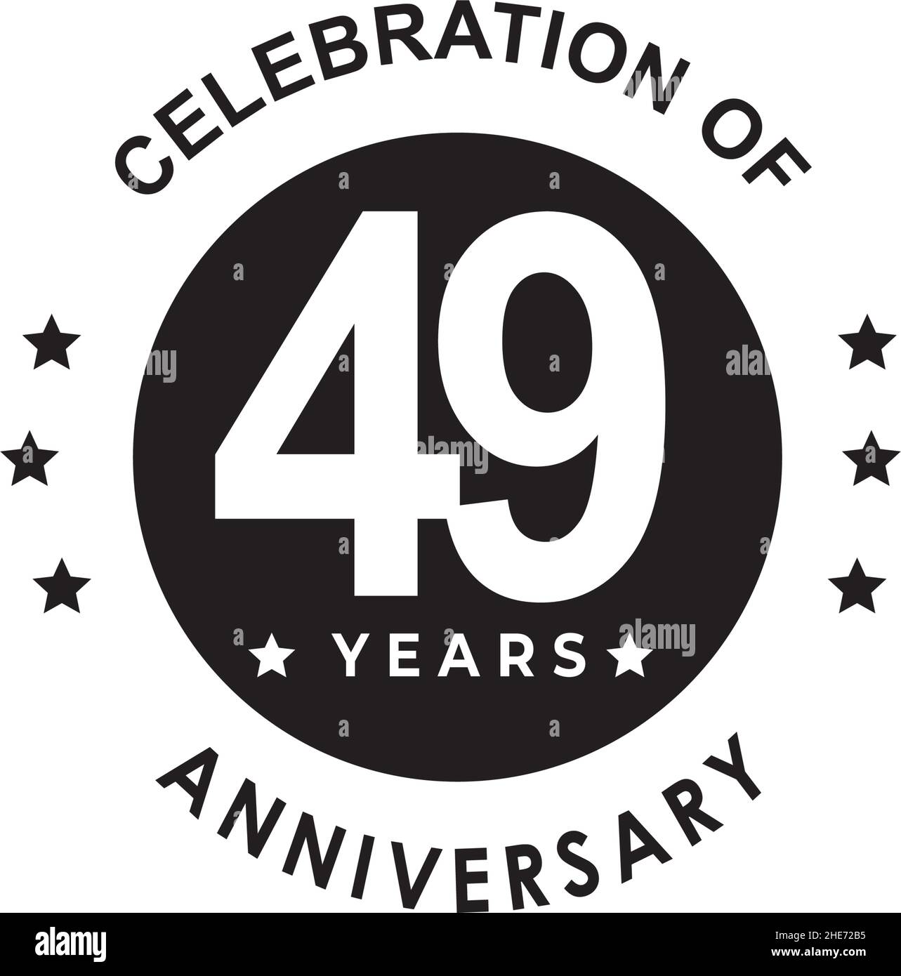 49th year celebration anniversary vector logo design Stock Vector Image