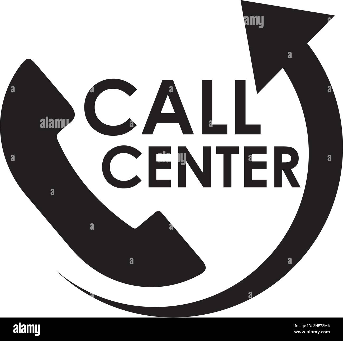 Call center customer service 24 hours in 7 days vector logo design Stock Vector