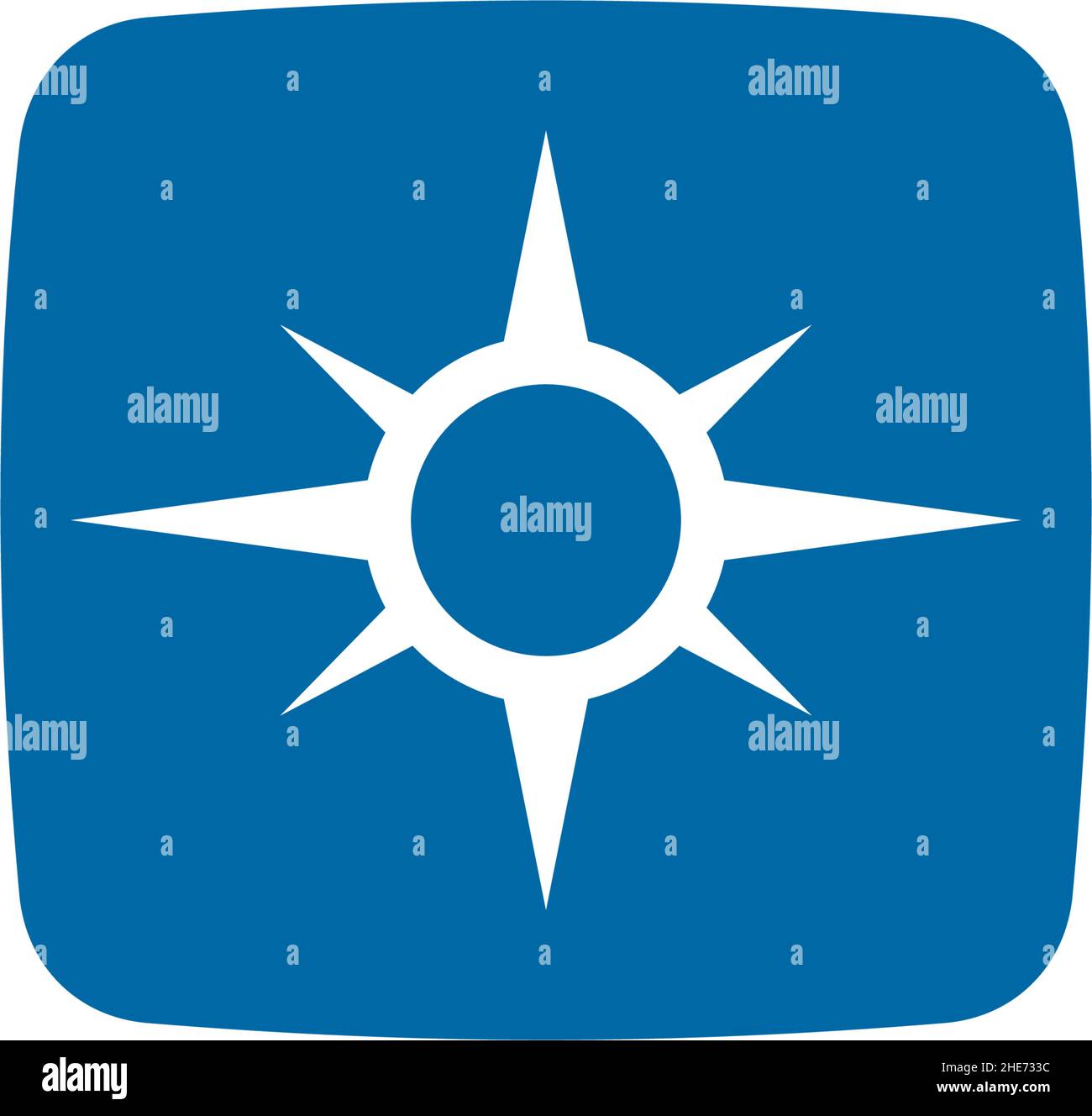 Compass icon app vector logo design Stock Vector