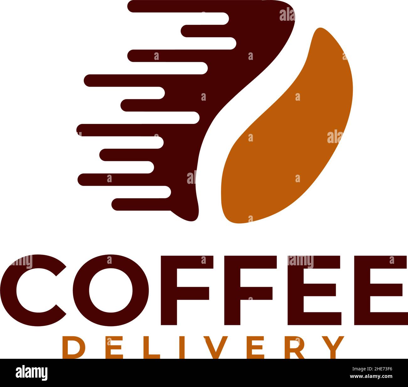 Coffee bean delivery vector logo design Stock Vector Image & Art Alamy
