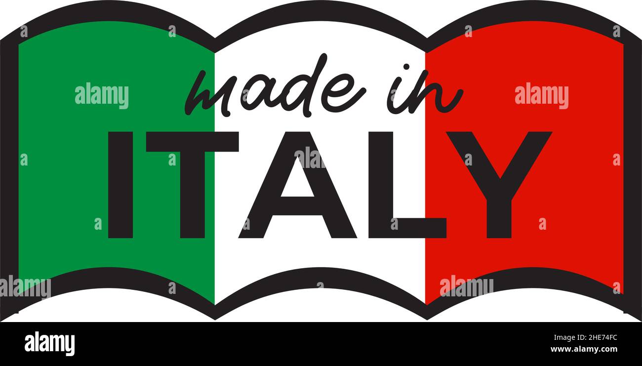 Made in Italy emblem label product vector logo symbol design Stock Vector