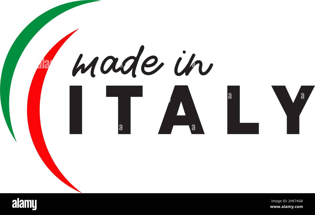 Made in Italy emblem label product vector logo symbol design Stock Vector
