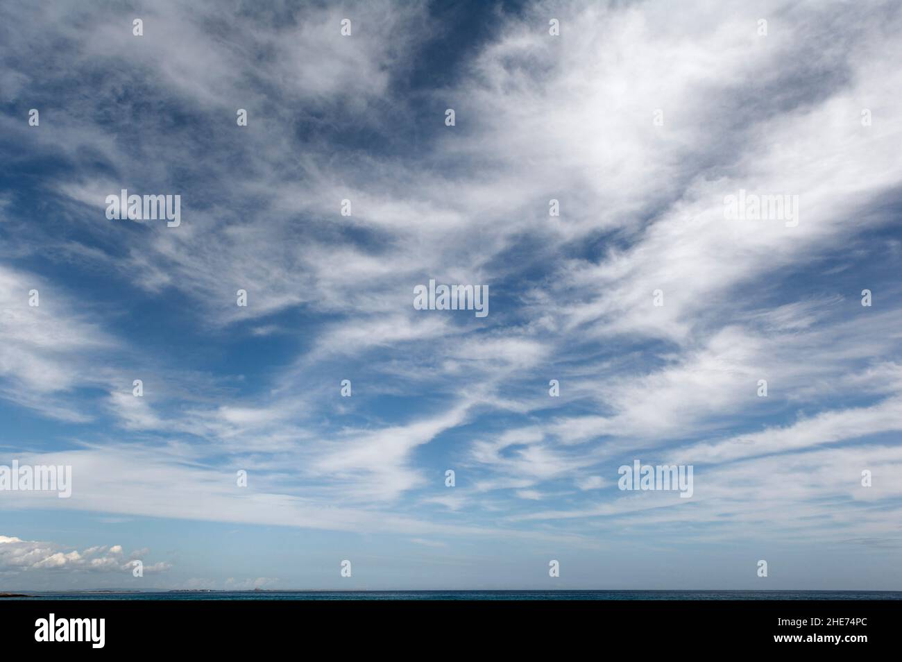 Cirrus clouds and blue sky Stock Photo