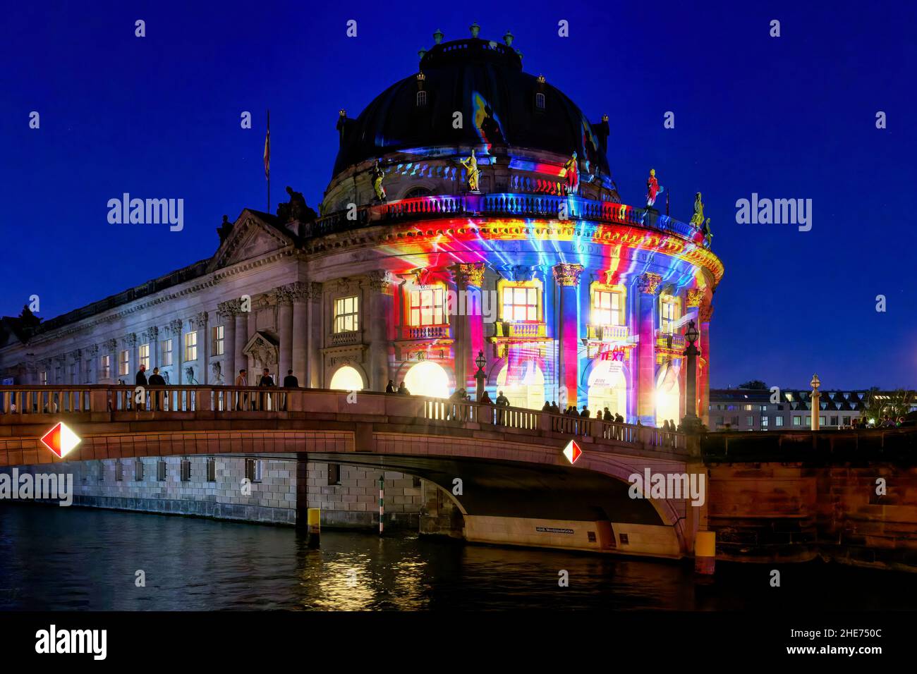 Bode Museum during the Festival of Lights, Museum Island, Berlin Mitte district, Berlin, Germany Stock Photo