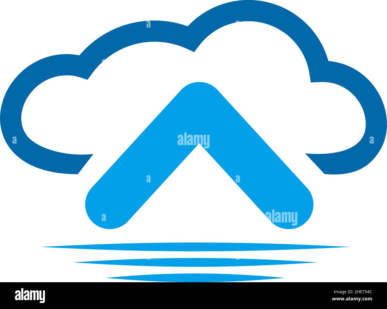 Home cloud data service company vector logo design Stock Vector