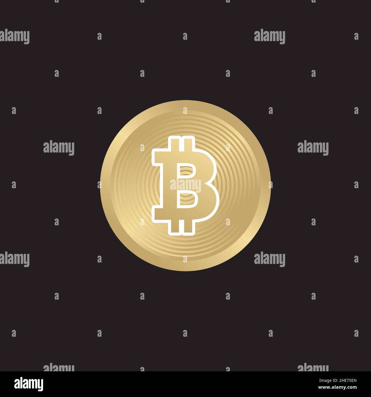 Simple bitcoin symbol vector icon logo design Stock Vector Image & Art ...