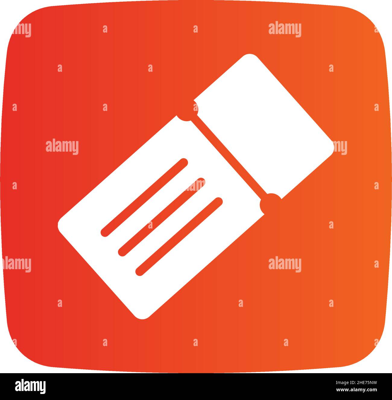 Onlineticket app application vector logo design Stock Vector