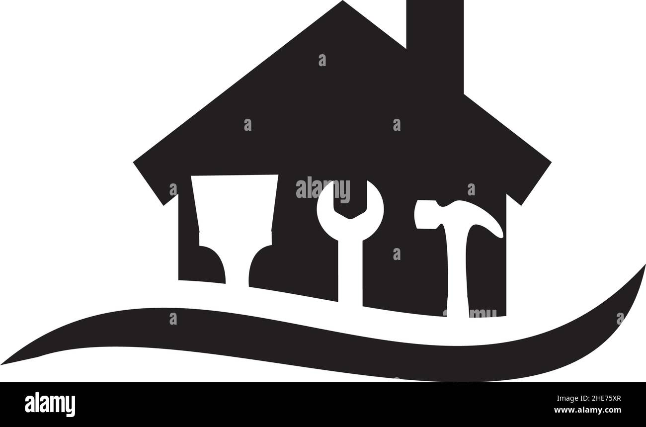 Home repair service vector logo design Stock Vector