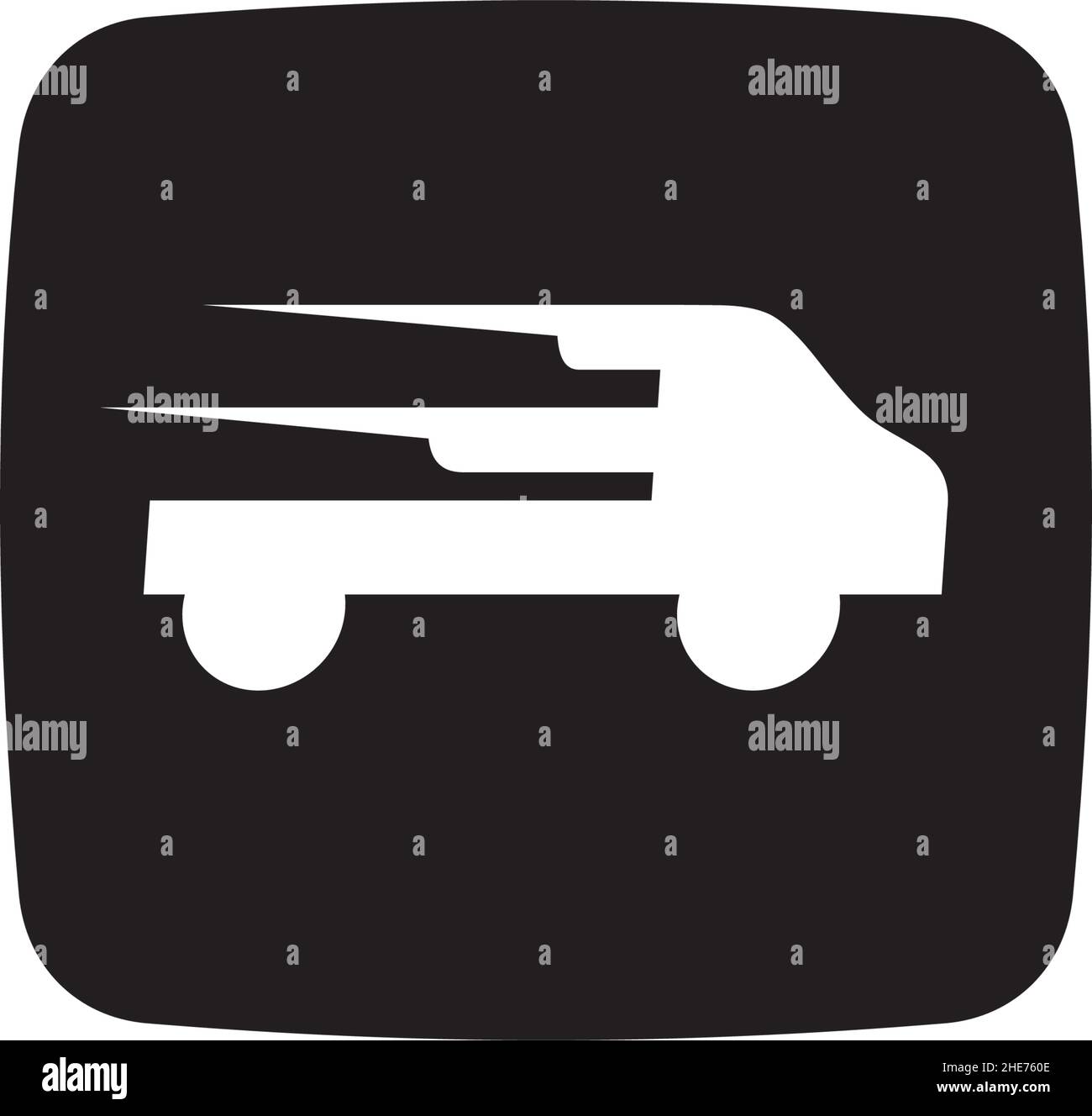 Online car delivery app vector logo design Stock Vector