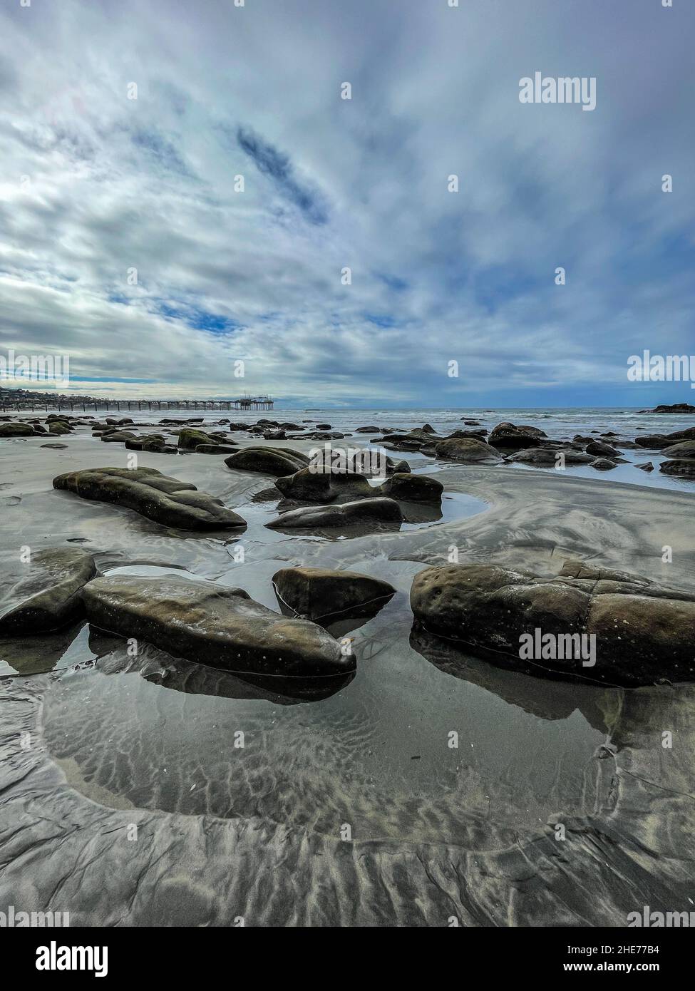 Low Tide La Jolla Beach, San Diego Stock Photo Alamy