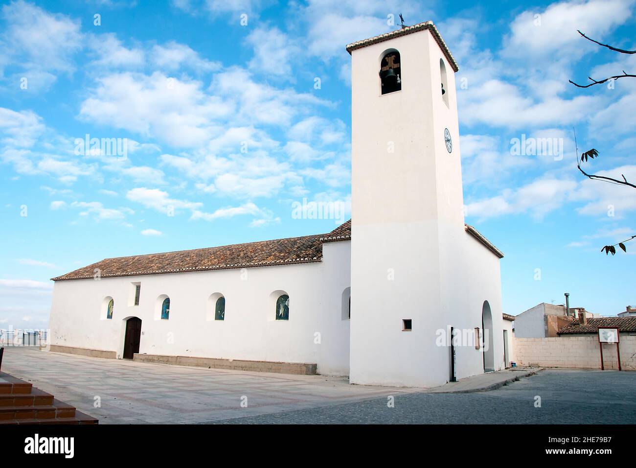 Church of the Annivation of Freila in the province of Granada Stock Photo