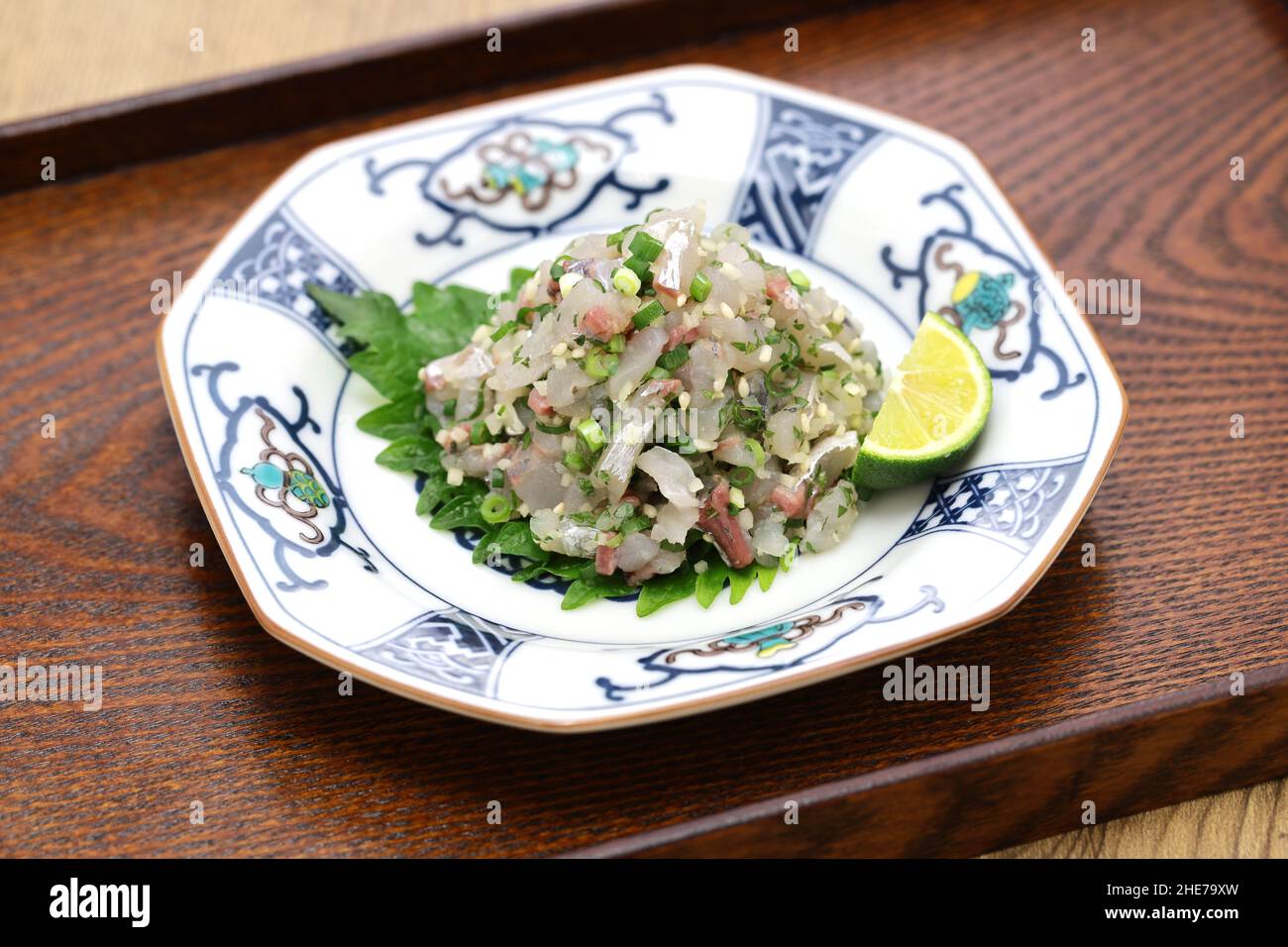 邦楽 Noritake Kinashi AJI NO TATAKI NO.1 Aji no tataki hi-res stock photography and images - Alamy