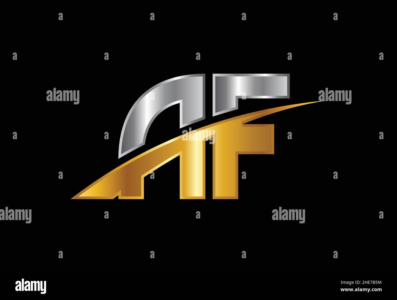 Initial Letter A F Logo Design Vector Template. Graphic Alphabet Symbol ...